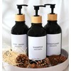 Gails Willing Shower Shampoo and Conditioner Bottles, Apothecary Dispenser Bamboo
