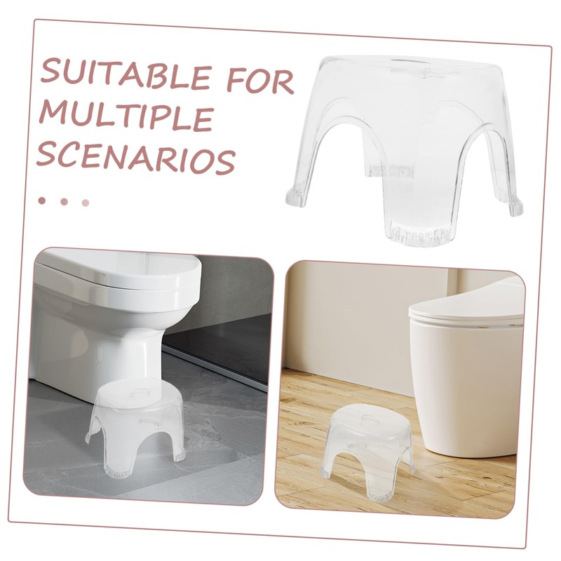 Healeved Shower Bench for Bath Acrylic Stool Foot Rest for