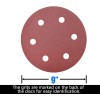 Tonmp 50 PCS 9 Inch 6 Hole 120 Grit Drywall