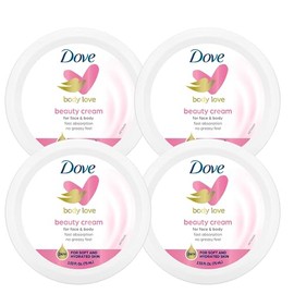 Dove Crema Nutritiva para el Cuidado del Cuerpo, Cara, Manos y Belleza para Piel Normal a Seca, Loción para Mujeres con Hidratación de 24 Horas, Pack 