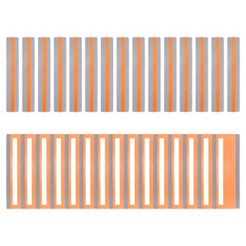 PATIKIL 30Pcs Guided Reading Highlight Strips, 2 Sizes Colored Overlay Highlight Bookmarks, Reading Tracking Rulers with Transparent Strip Helps with Dyslexia, Orange