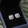 Elegant 7-8mm Sea Pearl Earrings, S925 Silver