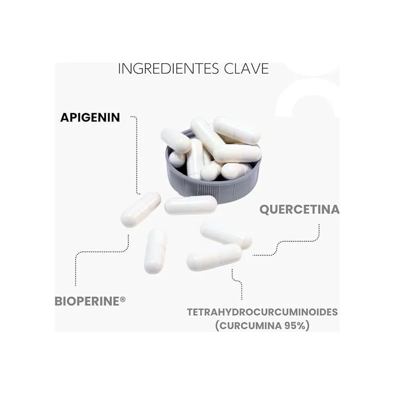 Cellx Apigenina Con Quercetina Y Crcuma 60 Cpsulas Veganas