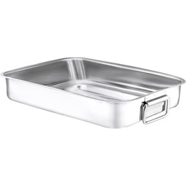 AMK® Pendeford Stainless Steel Roasting Tray 30 x 22cm Premium Quality Ideal for Roasting Meats and Vegetables Dishwasher Safe