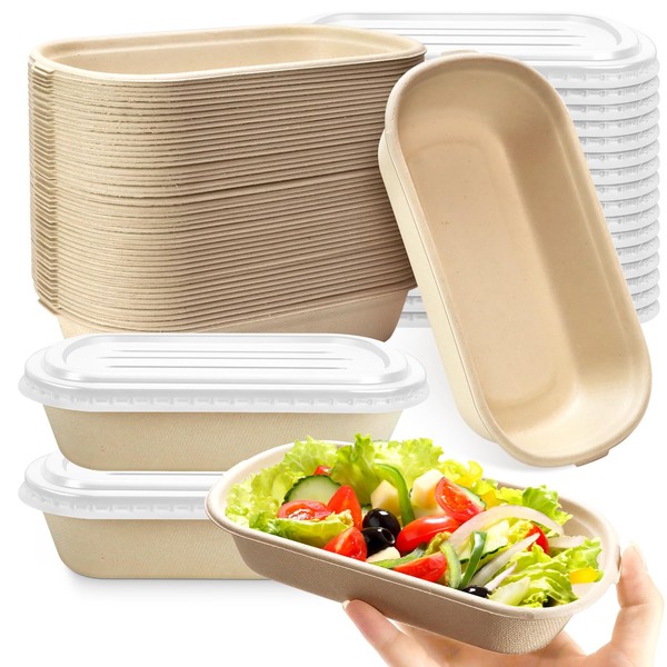 LeonBach LeonBach 50 Pack Small Disposable Take Out Food Containers