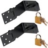 heizi Door Latch with 4-Piece Key Set with Padlock for