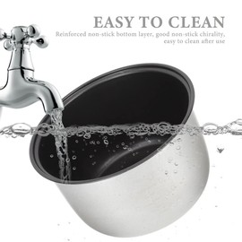 Cabilock Rice Container 3L Household Rice Cooker Inner Pot Replacement Insert Liner Non- Stick Rice Electric Cooker Pot Accessories Electric Cooker Accessory Stainless Steel Cookware