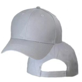 BIGHEADCAPS Big Size Gray Adjustable Baseball Cap  2XL - 4XL  BIGHEADCAPS
