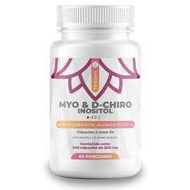 FEMZEN MYO & D-Chiro Inositol, 240 Cápsulas | Mezcla Balanceada para maximizar biodisponibilidad en Ratio 40:1 | Suplemento Balanceado | Equilibrio Natural para la Mujer | Ingredientes y procesos Certificados | Sin rellenos