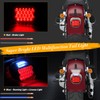 QUASCO Smoked Led Motorcycle Brake Tail Light Rear Taillight Compatible