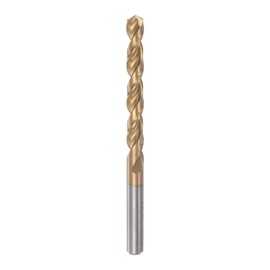 HARFINGTON Twist Drill Bit 8.1mm Titanium Coated (HSS-E) M42 High Speed Steel 8% Cobalt Straight Shank for Stainless Steel Aluminum Alloy Metal