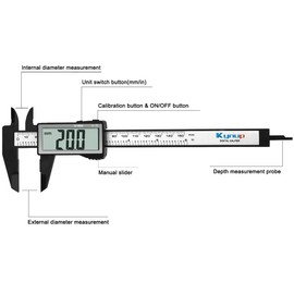 Kynup Digital Caliper with Large LCD Screen, Digital Calliper, Millimeter/Inch Conversion, Lightweight Measuring Tools, Vernier Caliper, 150 mm Caliper with Large LCD Screen