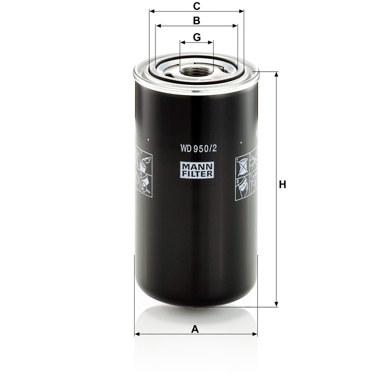 mann filter WD950/2 spin-on Filtro hidráulico