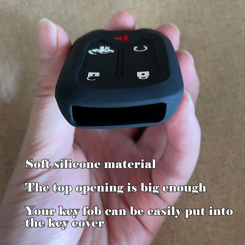 TANDRIVE 2PCS Silicone Key Fob Cover for 2023-2019 Chevy Silverado