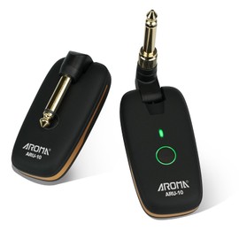 Aroma UHF Wireless System Rechargeable Audio Wireless Guitar Transmitter Receiver Support 7 Channels for Guitar Bass Electric Musical Instruments