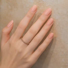 Monochrome full-color coffee beige nude brown skin-colored nail tip, 1 piece, cream nude A116 / 단색 풀컬러 커피 베이지 누드 브라운 피부색 붙이는 네일팁, 1개, 크림누드A116