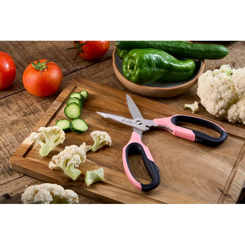 Beaditive Multi-Purpose 8" Kitchen Shears - Detachable, Serrated Blades, Japanese