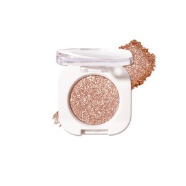 Glitter Single Eyeshadow Palette,Champagne Smooth Ultra-Fine Eye Shadow Powder for Old Women,Iridescent Cream Neutral Blendable Longlasting for Eyeshadow&Highlight,Natural Glitter Korean Eye Makeup-09