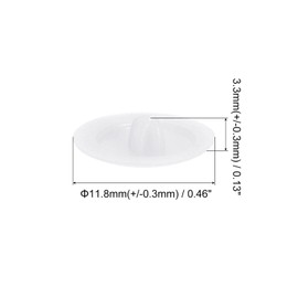 sourcing map Pack of 80 Screw Caps Cover 11.8 x 3.3 mm Plastic Screws Decoration Cover for Phillips Cams Mounting Nut Self-Tapping Screw White