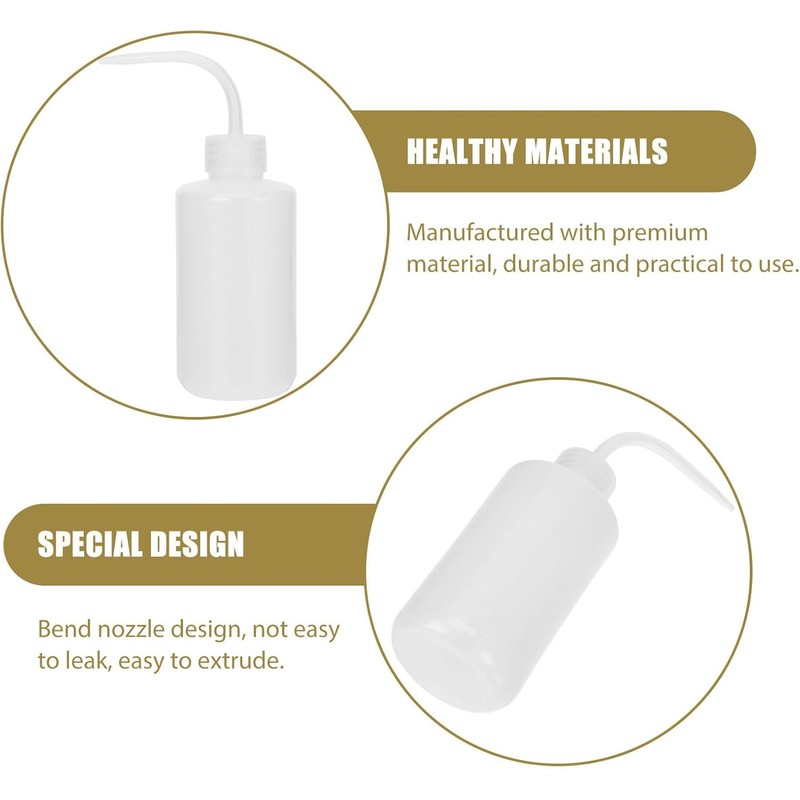 Abaodam Botella Exprimible de Abs 250 Ml Punta Curva para