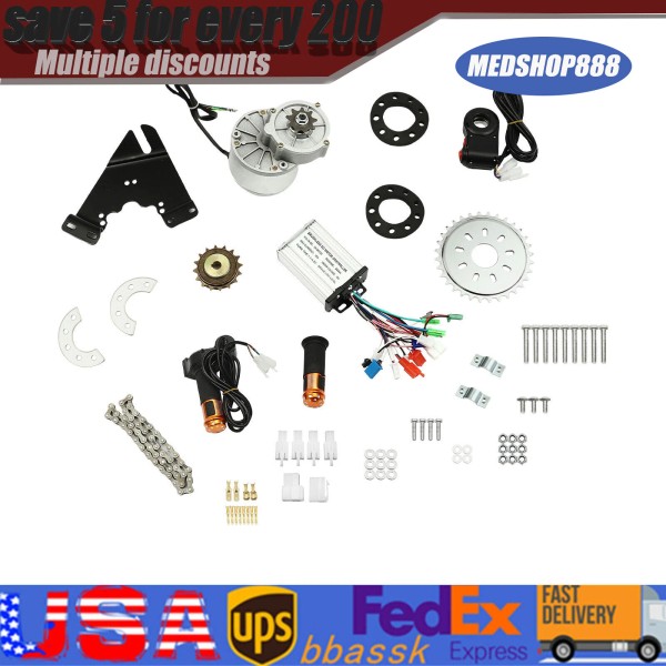 Unbranded 36V DC 350W Digital Electric Bicycle Motor Kit Brushless