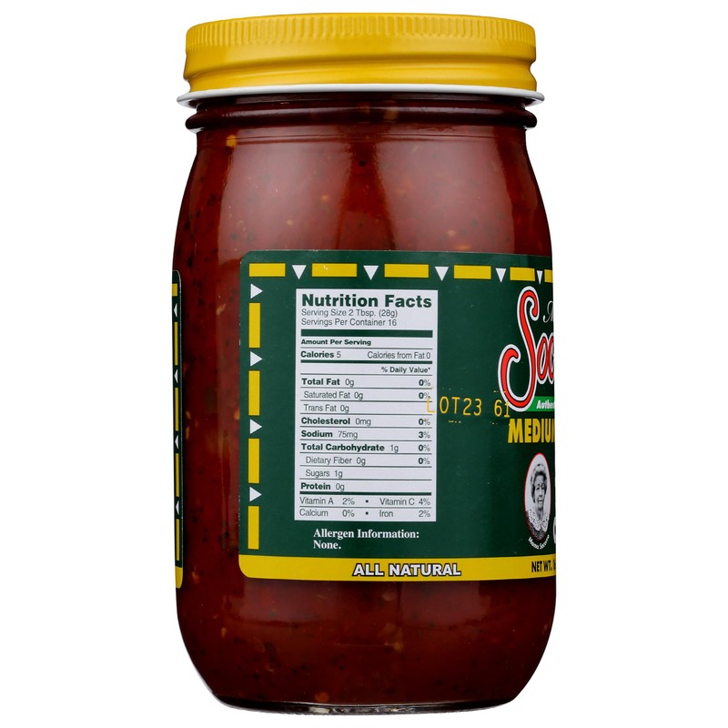 Mama Socorro's Medium Salsa with Fresh Cilantro, 16 OZ