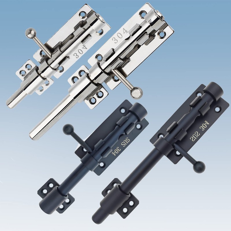 8in Slide Bolt Gate Latch 304 Stainless Steel Barrel Bolt