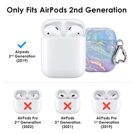 Velvet Caviar Compatible with AirPods Case 2nd and 1st Generation - Cute Protective Hard Cover for Women - Black Marble