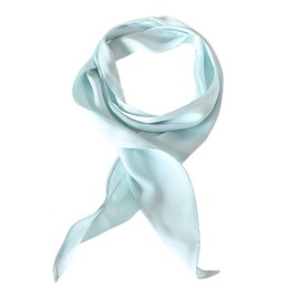 JK Home Women Long Satin Scarf Neckties Choker Solid Color Narrow Thin Silk Scarves Self-Tie Bow Waistband Hair Band Headbands Neckerchief Ribbon Tie Chiffon Scarf Belt for Bag Hair Skyblue