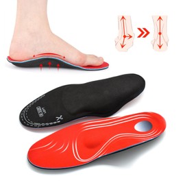 Plantillas Ortopédicas para Zapatos con Apoyo de Arco, Plantillas para Pie Plano para Hombre y Mujer, Plantillas de Soporte de Arco Alto para Alivio de Pies Planos, Fascitis, Dolor de Pies y Talón (3-6)