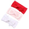 Couxily 3 x Cotton Headbands with Bows for Baby Girls