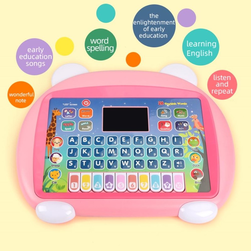 Kids Tablet English Learning Pad with LED Screen 8 Modes