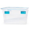 Sterilite 54 Quart Gasket Box in Clear with Blue Latches,