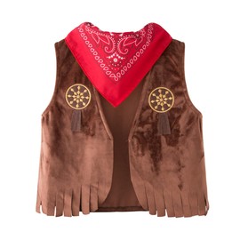 LXKIKMM May's Baby Western Cowboy Style Kids Costume Vest Cosplay Costume 11-12 Years