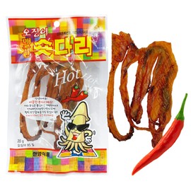 Korean Food Dried Squid Legs Snack 20g (Spicy 20gX10)