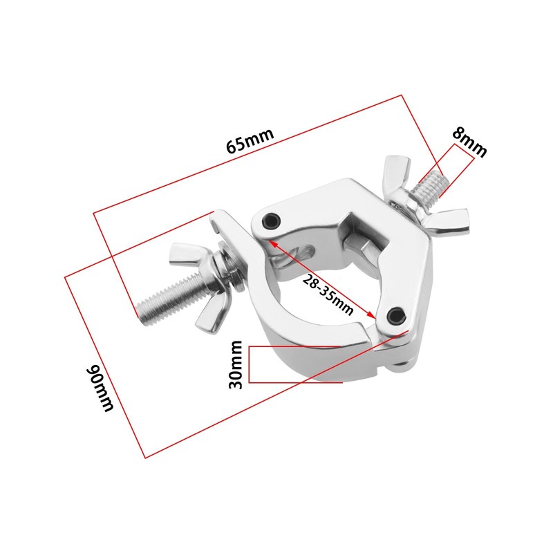 Create idea 4pcs Aluminum Alloy Hook Truss Hook Clamp O-Clamp