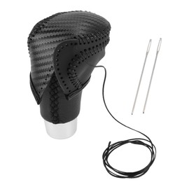 HOPESPANNER Gear Shift Knob Cover for Toyota CH-R 2018-2022 Anti-Slip Black Carbon Fiber Black Stick Shifting Handle Protector Faux Leather 1 Pc