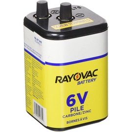 RAYOVAC Heavy Duty Lantern Battery, 6 Volt Screw Terminals, 945R4C