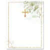 AnyDesign Greenery Cross Letter Paper, 60 Sheets, 8.5 x 11