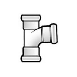 FLOPLAST 40mm Grey Pushfit Waste Pipe Tee