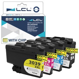 LCL Compatible for LC3037 LC3039 XXL LC3037XXL LC3039XXL LC3039BK LC3039C LC3039M LC3039Y (4-Pack, Black Cyan Magenta Yellow) Pigment Ink Cartridge for Brother MFC-J5845DW MFC-J5845DW XL MFC-J5945DW