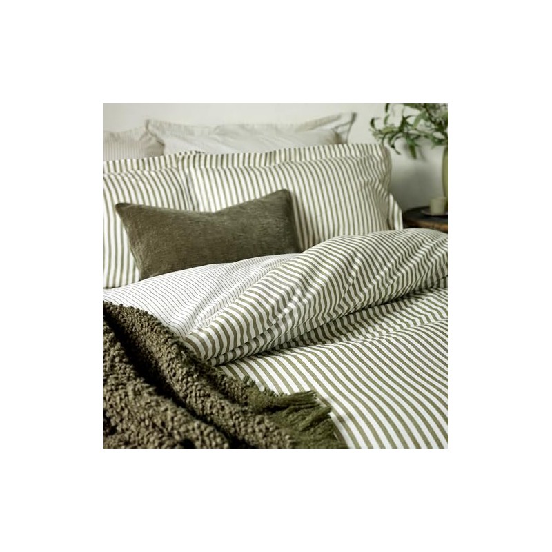 Yard Hebden Mélange Stripe Pillowcases – 100% Cotton Breathable Oxford