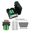 DTECH DB9 Breakout Connector DB-9 Female RS232 Serial Adapter Solderless