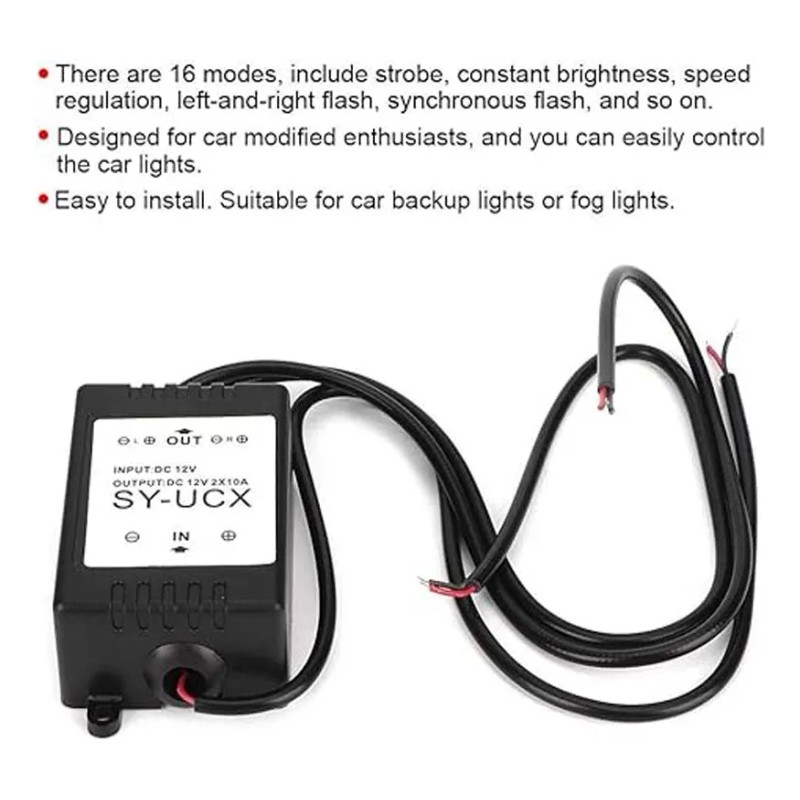 Módulo De Control Estroboscópico Led De 16 Funciones