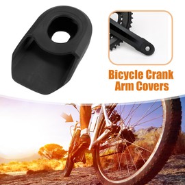 X AUTOHAUX Bicycle Cycling Crank Boot Protector Mountain Bike Gel Sleeve Crank Arm Cover Protection Soft Plastic 2pcs Black