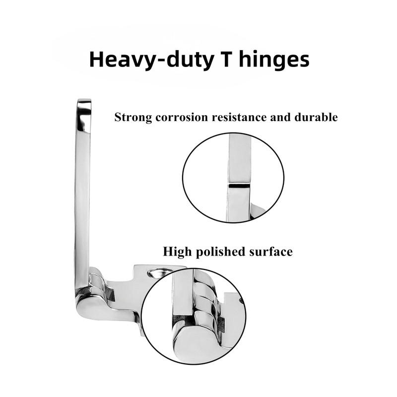 2Pack Heavy Duty Marine 316 Stainless Steel Tee Hinges,4/6/8inch Boat
