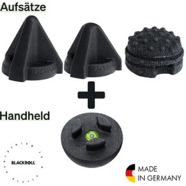 BLACKROLL® Trigger Set Twister (4 Pieces), Trigger Point Massagers for Treating Punctual Tension, Handy Fascia Massagers with Handle, Ideal for Travel, Made in Germany, Black