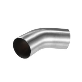 Motoforti 1 Pcs OD 2.5 Inch 45 Degree Mandrel Bend Elbow SS304 Stainless Steel Bend Tube Exhaust Elbow Pipe for Car Exhaust System Piping Silver Tone Long-lasting