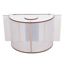 Fockety Window Bird Feeder, 180° Clear View Wooden Transparent Bird House for Viewing Squirrel Proof Clear Window Bird Feeders for Outside, Wild Bird Watching Gift, Garden Decor