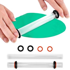 Polymer Clay Tools, 2Pcs Acrylic Rolling Pin with Thickness Rings Kit, Air Dry Clay Tools Clear Slab Roller Supplies Art Craft DIY Tool